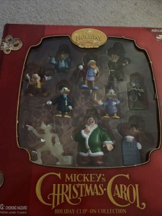 Disney Holiday Mickey’s Christmas Carol 10 Piece Figurine Set Memory Lane 2002