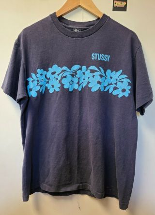 Vtg 90s Stussy T Shirt Mens Size Large Hawaii Beach Skate