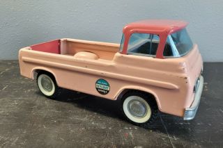 Vintage Ford Econoline Nylint Kennels Truck,  No 6200,  Pressed Steel Toy Pink