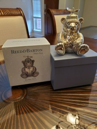 Reed & Barton Boy Bear Bank (nib)