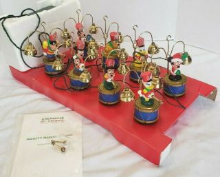 Vintage Mr.  Christmas Mickey Mouse And Friends Marching Band Musical Bells