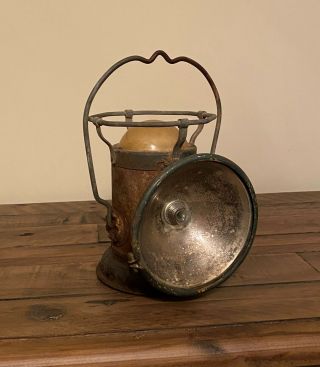 Rare Vintage Railroad Light Signal Lantern Globe With Switch