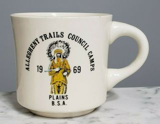 Vintage 1969 Boy Scouts Bsa Allegheny Trails Council Camps Mug