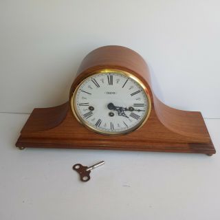 Vtg Hamilton 2 Jewel Key Wind Chime Mantle Clock Trend Sligh Zeeland 763 - 729