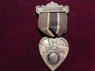 Vintage 1938 American Legion Delegate Ribbon Medal Worcester,  Mass