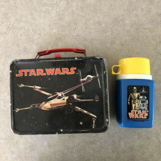Vintage Star Wars 1st Edition 1977 Lunch Box And Thermos