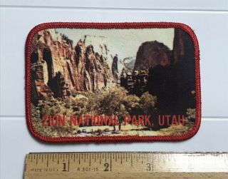 Zion National Park Utah Ut Canyon Souvenir Photo Print Patch Badge