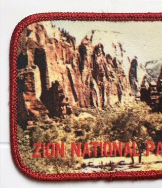 Zion National Park Utah UT Canyon Souvenir Photo Print Patch Badge 2