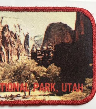 Zion National Park Utah UT Canyon Souvenir Photo Print Patch Badge 3