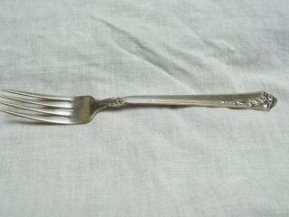 1946 Sterling Silver Heirloom Damask Rose 7 - 5/8 " Dinner Fork No.  1 No Mono.