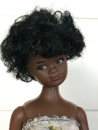 Vtg 1970s Mod Sebino Italy Posable Bessie Aa African American Clone Barbie Doll