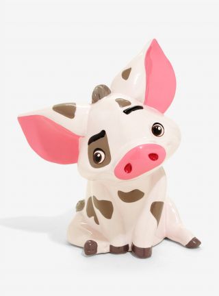 Disney Moana Pua Pig Coin Piggy Bank Ceramic Baby Gift 8x5 Licensed