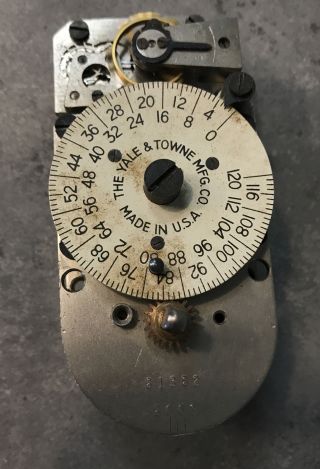 Antique Yale & Towne 120 Hr Time Lock Safe Vault Clock Mechanism Locksmith