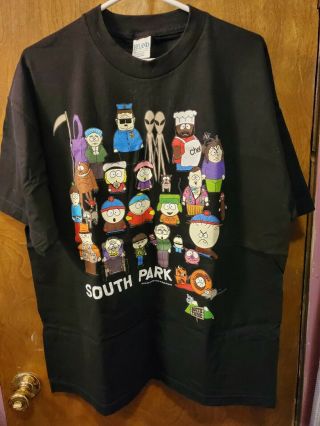 Vintage 1998 South Park Cast Comedy Central Tv Show T Shirt Size Mens Xl Hyland