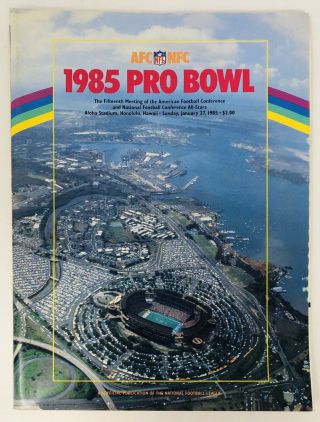 Rare Vtg 1985 Nfl Pro Bowl Program All Star Nfc Afc M21
