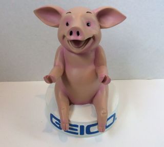 Geico Maxwell The Pig Talking Piggy Bank Rare Pre - Owned Car Insurance Mascot