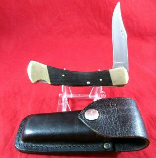 Vintage Buck 110 Usa 1967 - 1972 Inverted 2 - Line Pocket Knife W/sheath
