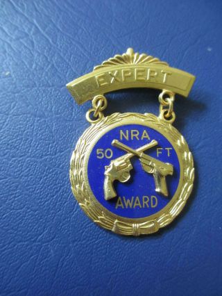 Nra National Rifle Association Expert Pistol Medal 50 Ft Award