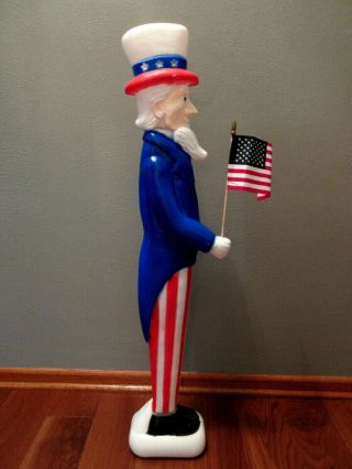 Vtg 1996 Union " Don Featherstone " Uncle Sam 4th Of July Blow Mold