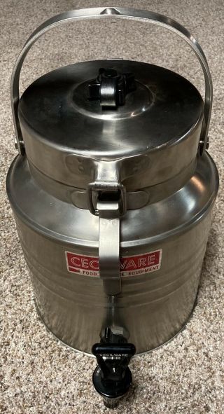 Vintage Cecilware Professional 1 - Gallon Insulated Steel Metal Coffee Dispenser