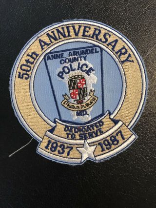Anne Arundel County Md Police 50th Anniversary Patch