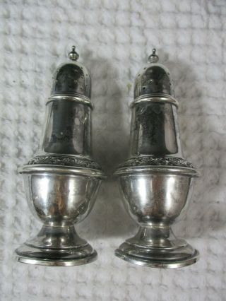 Vintage Alvin Sterling Salt And Pepper Shakers S218 67g Not Weighted