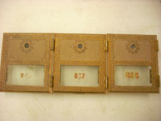 3 - - - - 2 Vintage Post Office Box Doors With Out Locks Or Keys