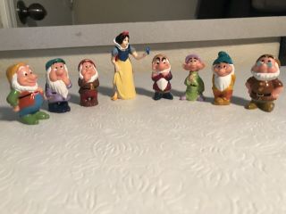 Vintage Mattel Disney Snow White And The Seven Dwarfs Pvc Figure Set 1993