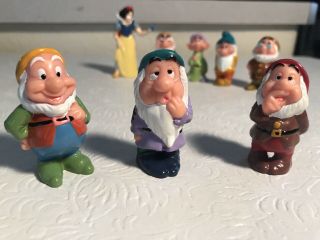 Vintage MATTEL Disney Snow White and the Seven Dwarfs PVC Figure Set 1993 2