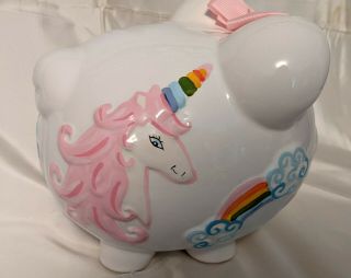 Child to Cherish Unicorn & Rainbow Collectable Girls Ceramic Piggy Bank 2