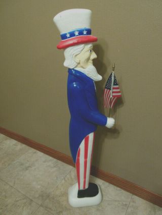 Vtg 1996 Union " Don Featherstone " Uncle Sam 4th Of July Blow Mold -