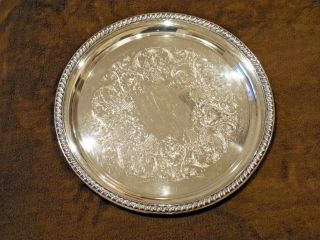 Vintage Wm.  Rogers Silver Plate Serving Tray Platter 161 -