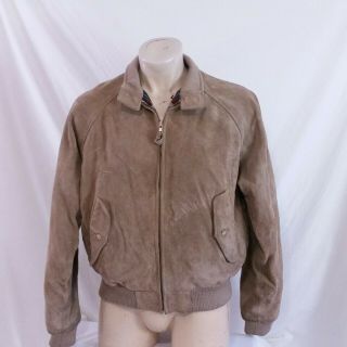 Vintage 90s Polo Ralph Lauren Suede Leather Jacket 90s Coat Winter Bomber Large