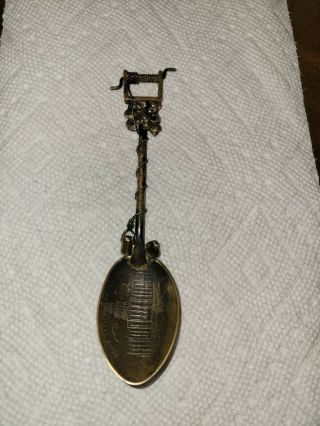 State Capitol Denver Colorado Gold Mining Prospector Sterling Nugget Spoon 30g