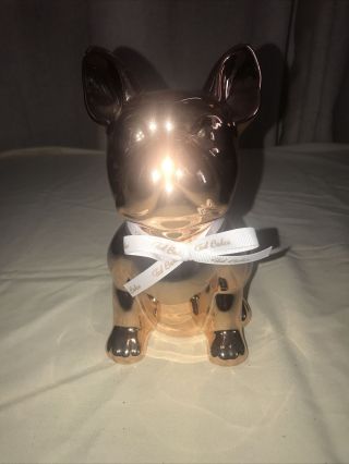 Ted Baker Rose Gold Bulldog Money Box No Damage With Stopper,  Rare Item
