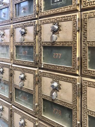 4 - Larger Usps Post Office Mailbox Brass Postal Combo Door Lock 6 1/4 " X 5 1/2 "