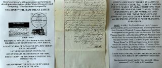 1884 Point Pleasant Land Company Document Signed Ocean Co Politician 
