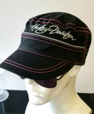 Harley Davidson Motorcycle Painters Cap Hat With Spelled Out Logo