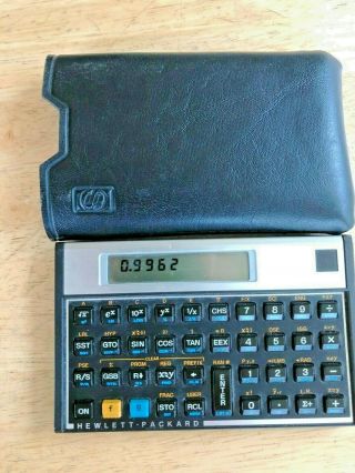 Hp 11c Hewlett Packard Scientific Calculator Rpn Vtg,  W/ Case,