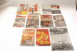 11 Vintage Minneapolis Moline Tractor Implement Brochures & Booklets