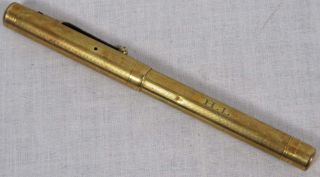 Vintage Mabie Todd Co York Lever Fill Fountain Swan Pen Gold Tone 1915