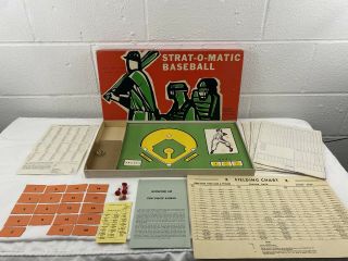 Vintage Strat - O - Matic Baseball Board Game 1960’s Incomplete Rare