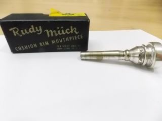 Vintage Rudy Muck Cushion Rim Trumpet Mouthpiece 19c With Box