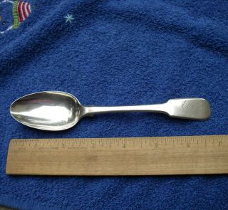 Antique Canadian / English Colonial Silver Dessert Spoon - Mark T&co - Fiddle Pat.