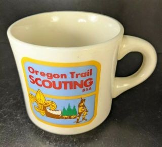 Oregon Trail Scouting Usa Vintage Bsa Boy Scouts Of America Coffee Mug Cup