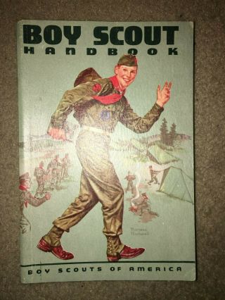 Boy Scout 6th Edition 1959 First Printing Rockwell Hiking Cover Handbook Book