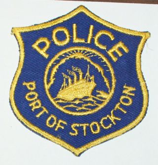 Old Port Of Stockton Police San Joaquin County California Ca Pd Vintage Patch