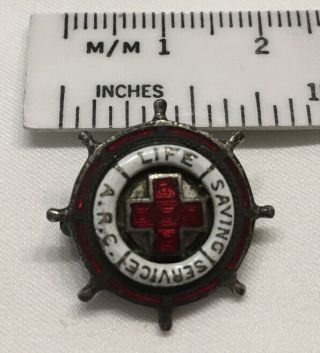 American Red Cross Life Saving Service A.  R.  C.  Enameled Pin Medal 1930 