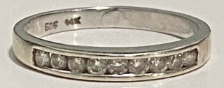 Vintage 14k White Gold Diamond Ring Womens Size 4 1/2