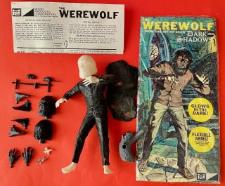 Vintage 1969 Mpc Dark Shadows Werewolf Model Kit Quentin Chris Jenning